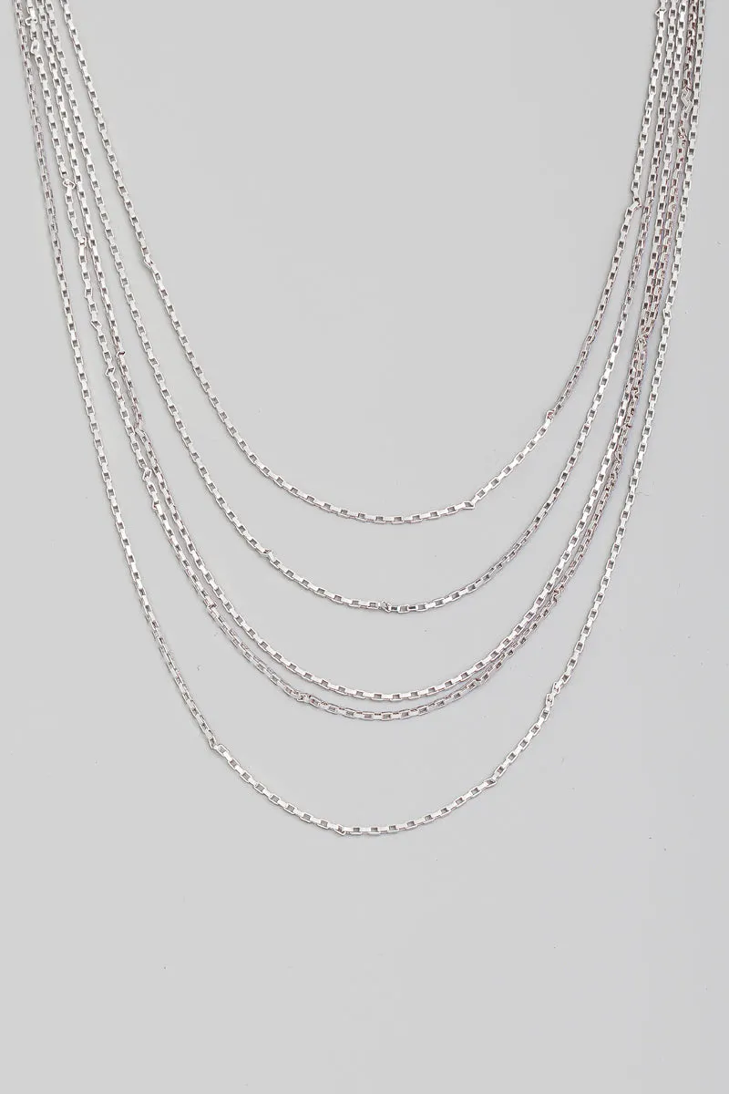 Layered Box Chain Necklace