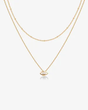Layered Evil Eye Necklace