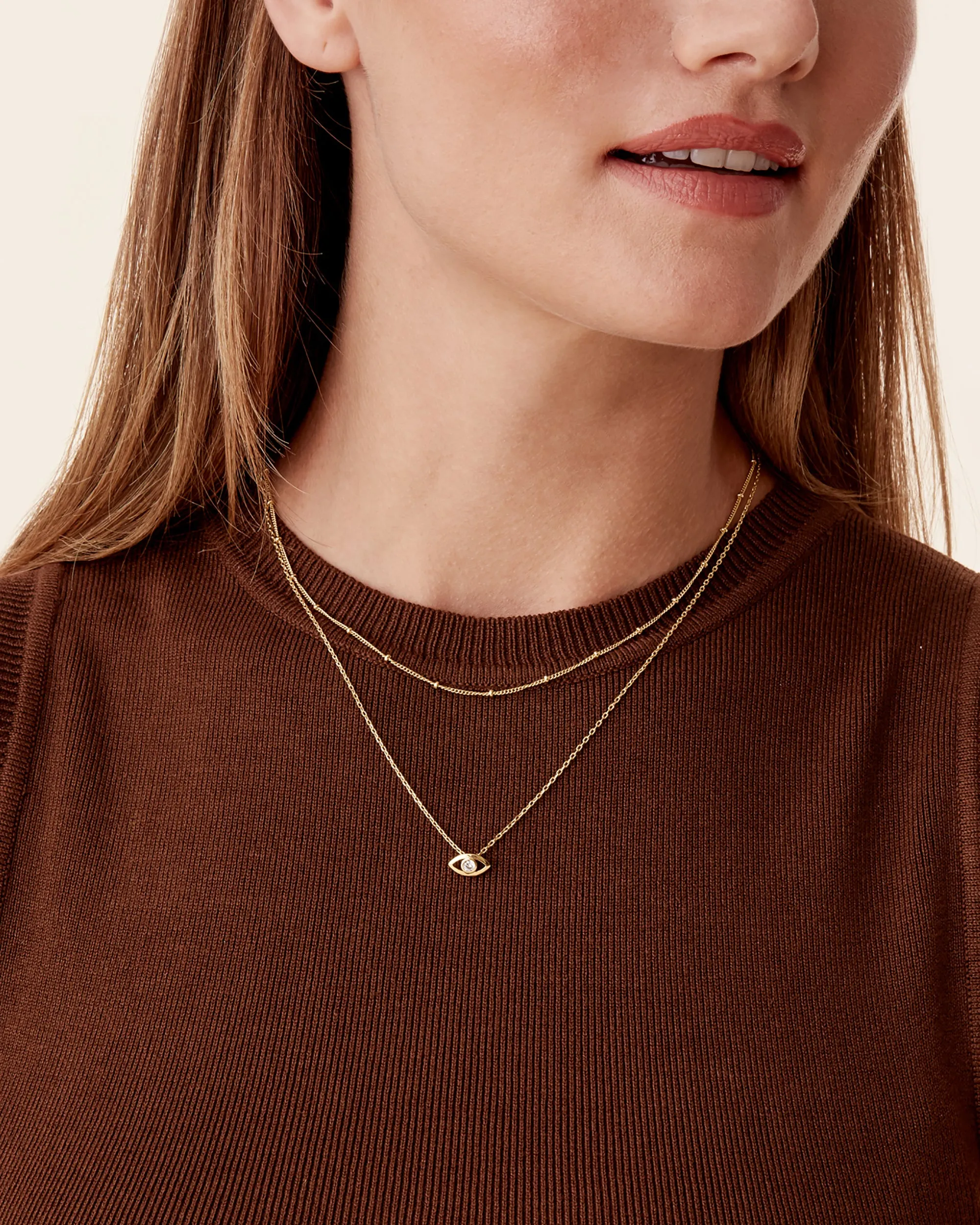 Layered Evil Eye Necklace