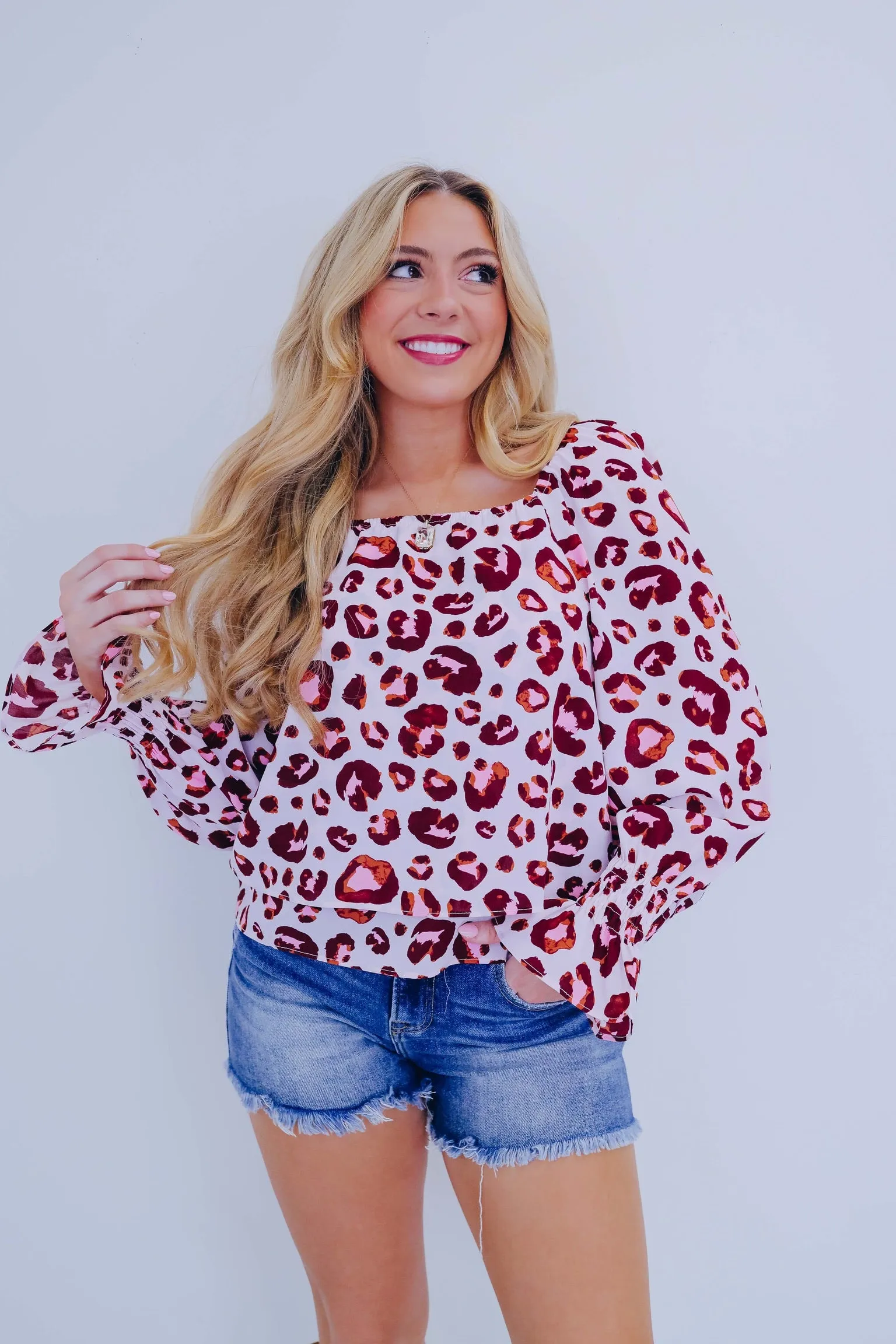 Leona Leopard Layered Top