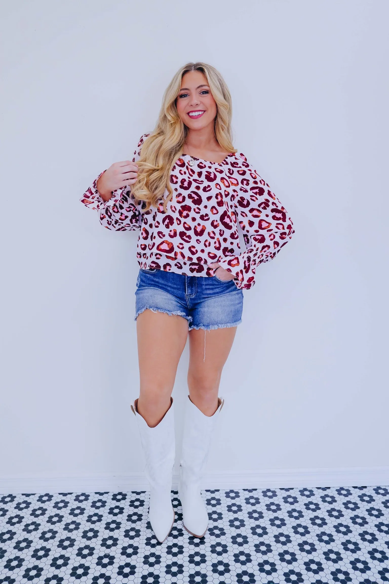 Leona Leopard Layered Top