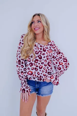 Leona Leopard Layered Top