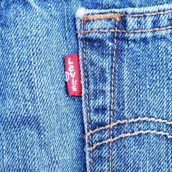 Levi's 501 Original Cutoff Superlow Low Rise Medium Wash Button Fly Booty Shorts
