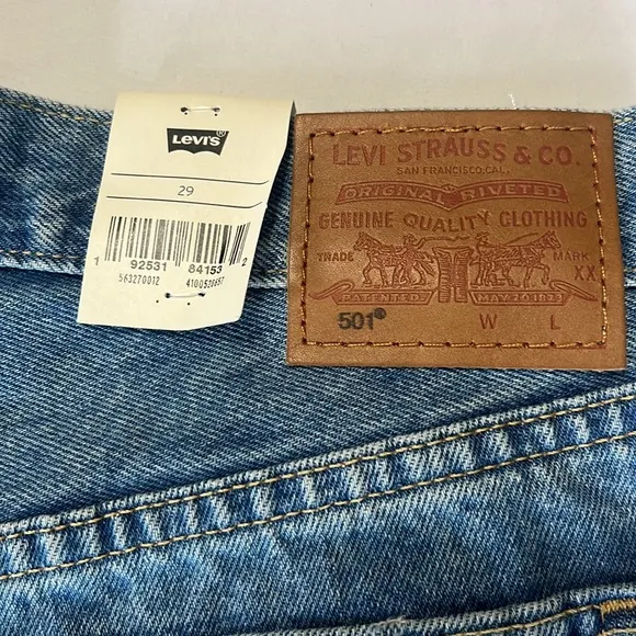 Levi’s 501 Premium Cut off Jean Shorts Fault Line Size 29