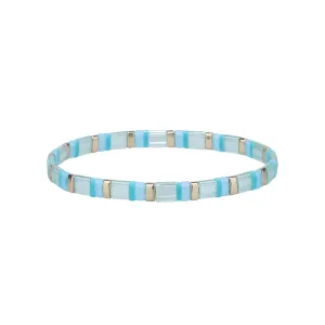 Light Blue Miyuki Stretch Bracelet