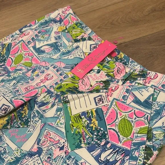 Lilly‎ Pulitzer Callahan Stretch Shorts Wish You Were Here Size 6 Cotton Women