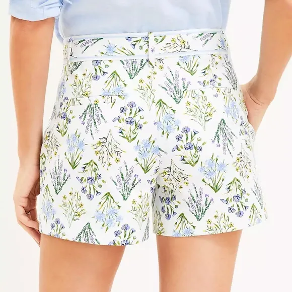 Loft Bouquet Seersucker Riviera Shorts 6 NWT