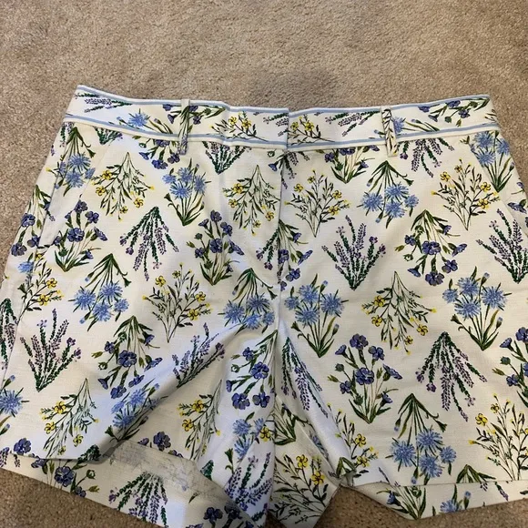 Loft Bouquet Seersucker Riviera Shorts 6 NWT
