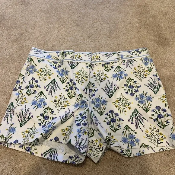 Loft Bouquet Seersucker Riviera Shorts 6 NWT