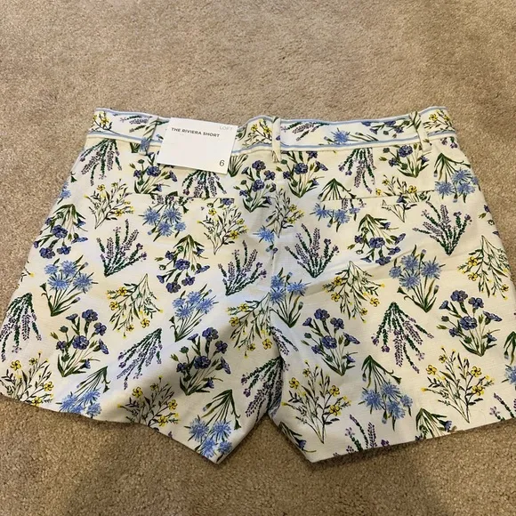 Loft Bouquet Seersucker Riviera Shorts 6 NWT