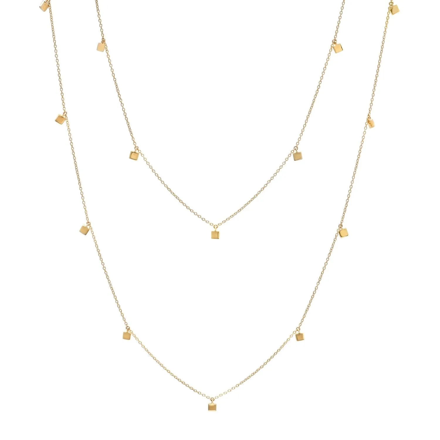 Long Mini Square Necklace