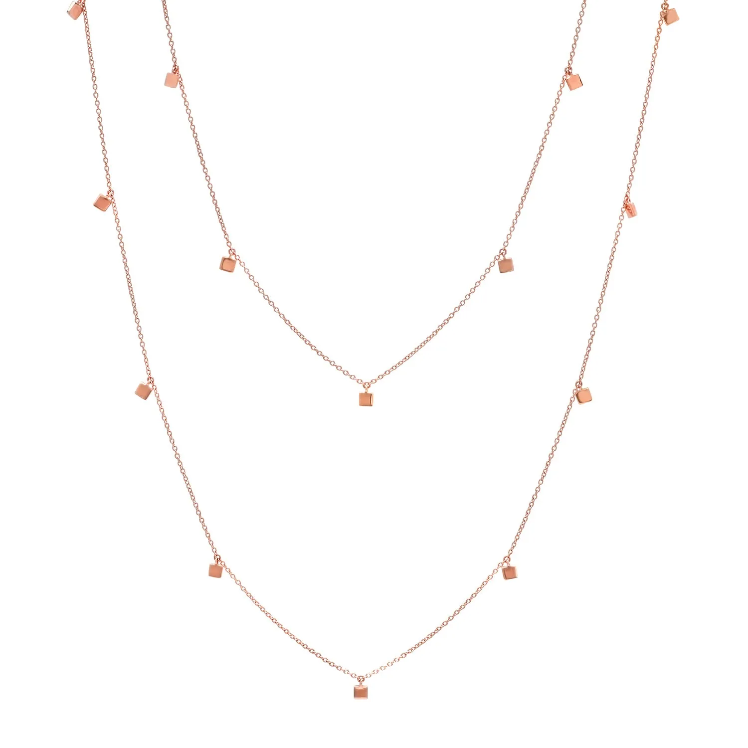 Long Mini Square Necklace
