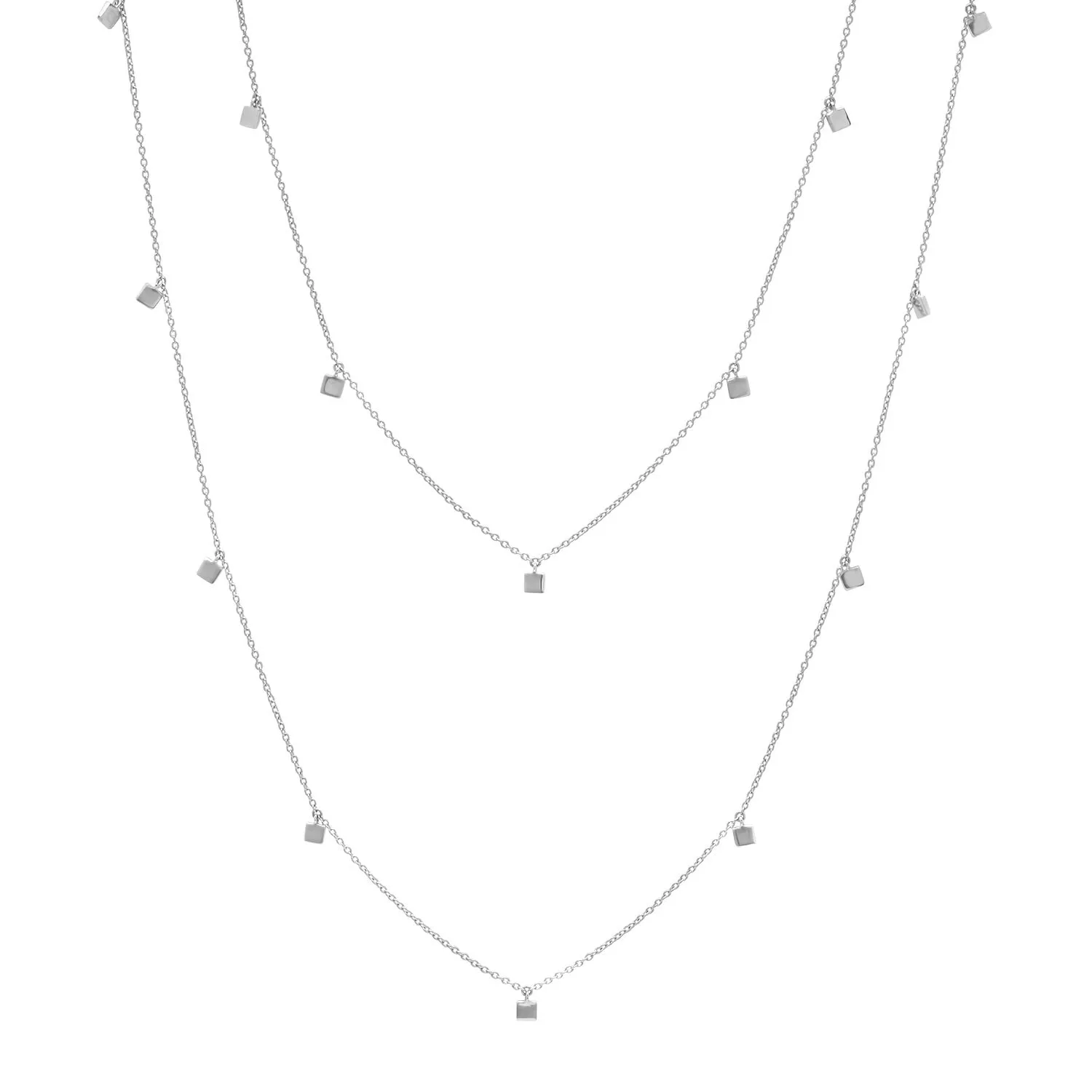 Long Mini Square Necklace
