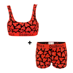 Loved Up Bundle - Womens Boxer Shorts   Bralette