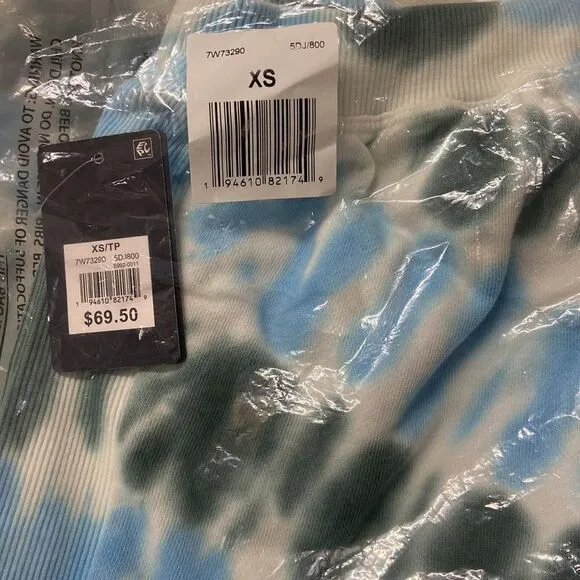Lucky Brand Women's Drawstring Waist Active Short, Blue Sage Tye Dye, XS, M, &amp; L