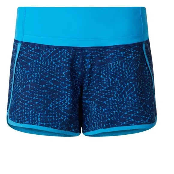 Lululemon Run Times ShortSamba Snake Kayak Blue Hero Blue / Kayak Blue size 8