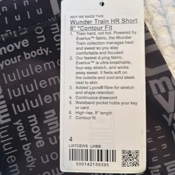 Lululemon Wunder Train Contour Fit High-Rise Short 8&quot; Ombre Black Multi