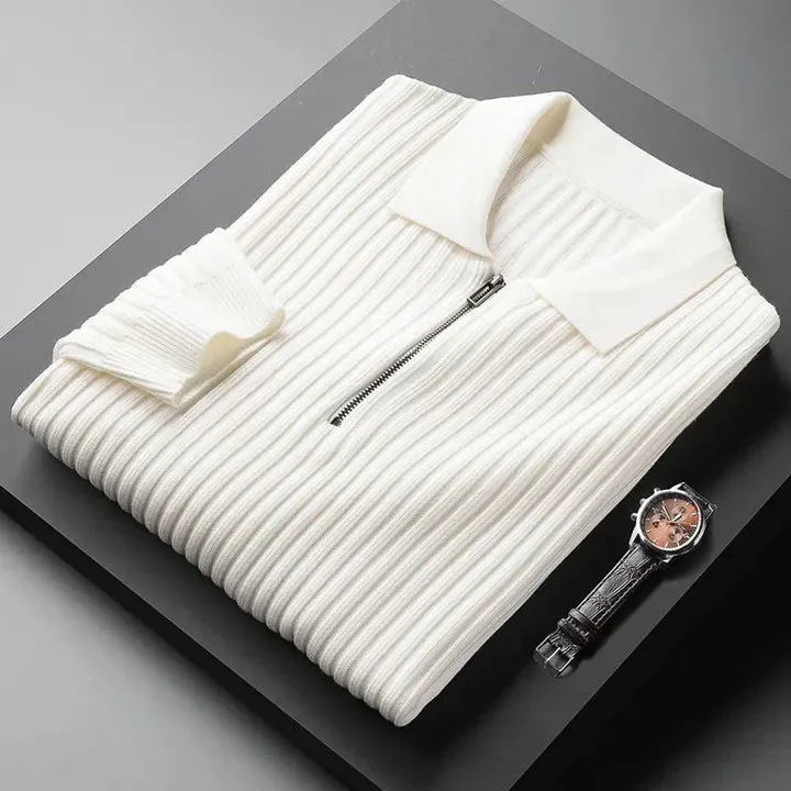 Luxury men's polo neck sweater – soft and comfortable
