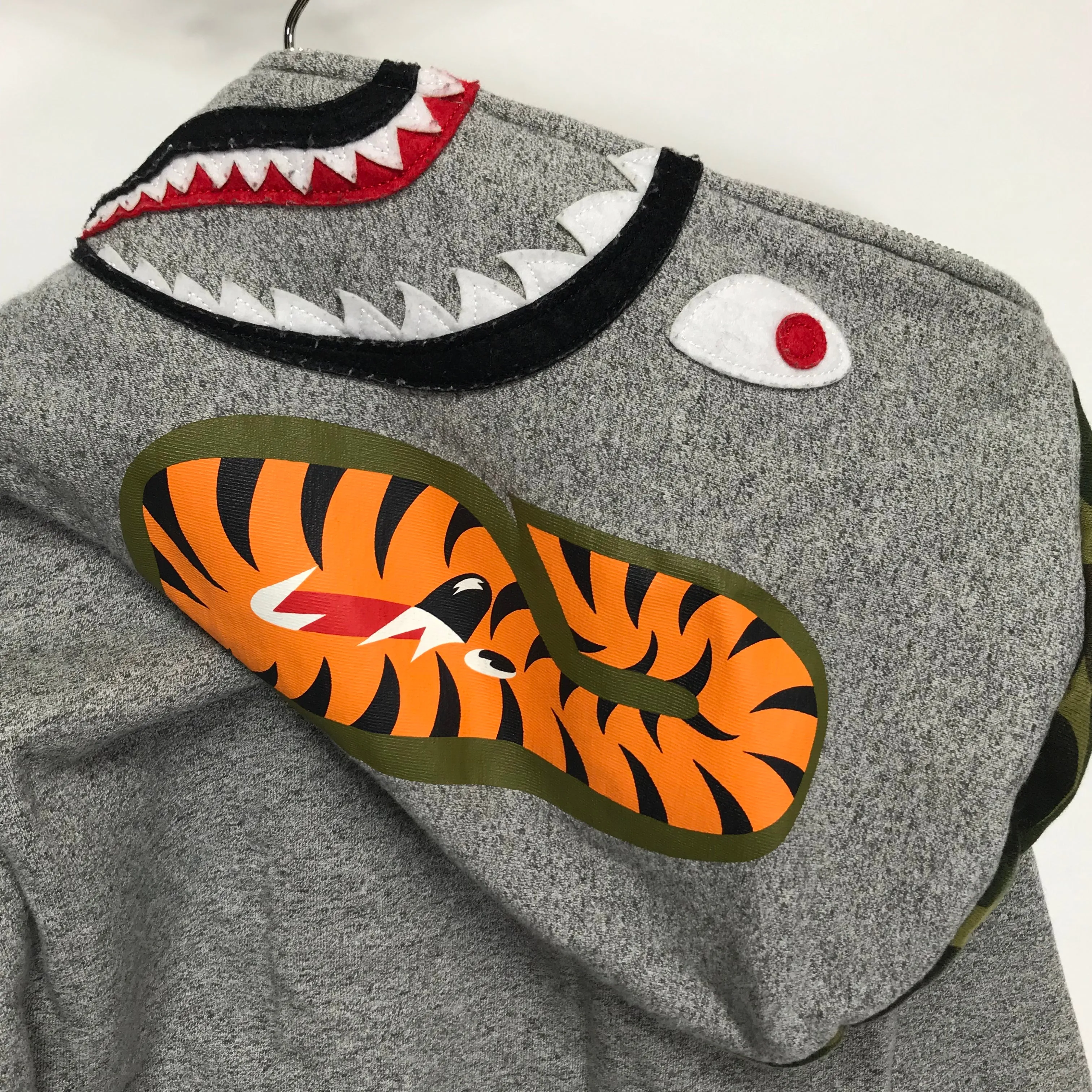 [M] A Bathing Ape Bape WGM Shark Full Zip Hoodie