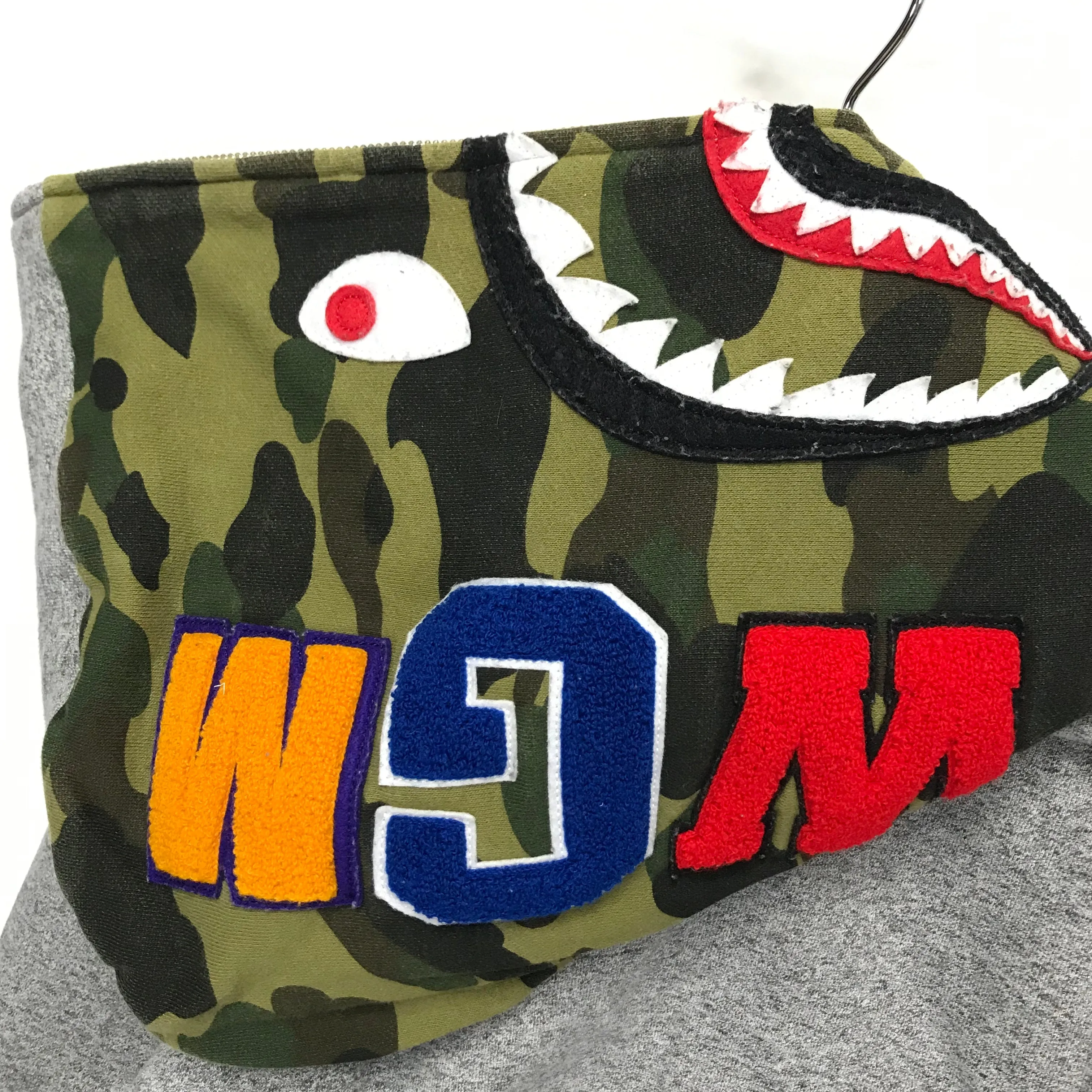 [M] A Bathing Ape Bape WGM Shark Full Zip Hoodie