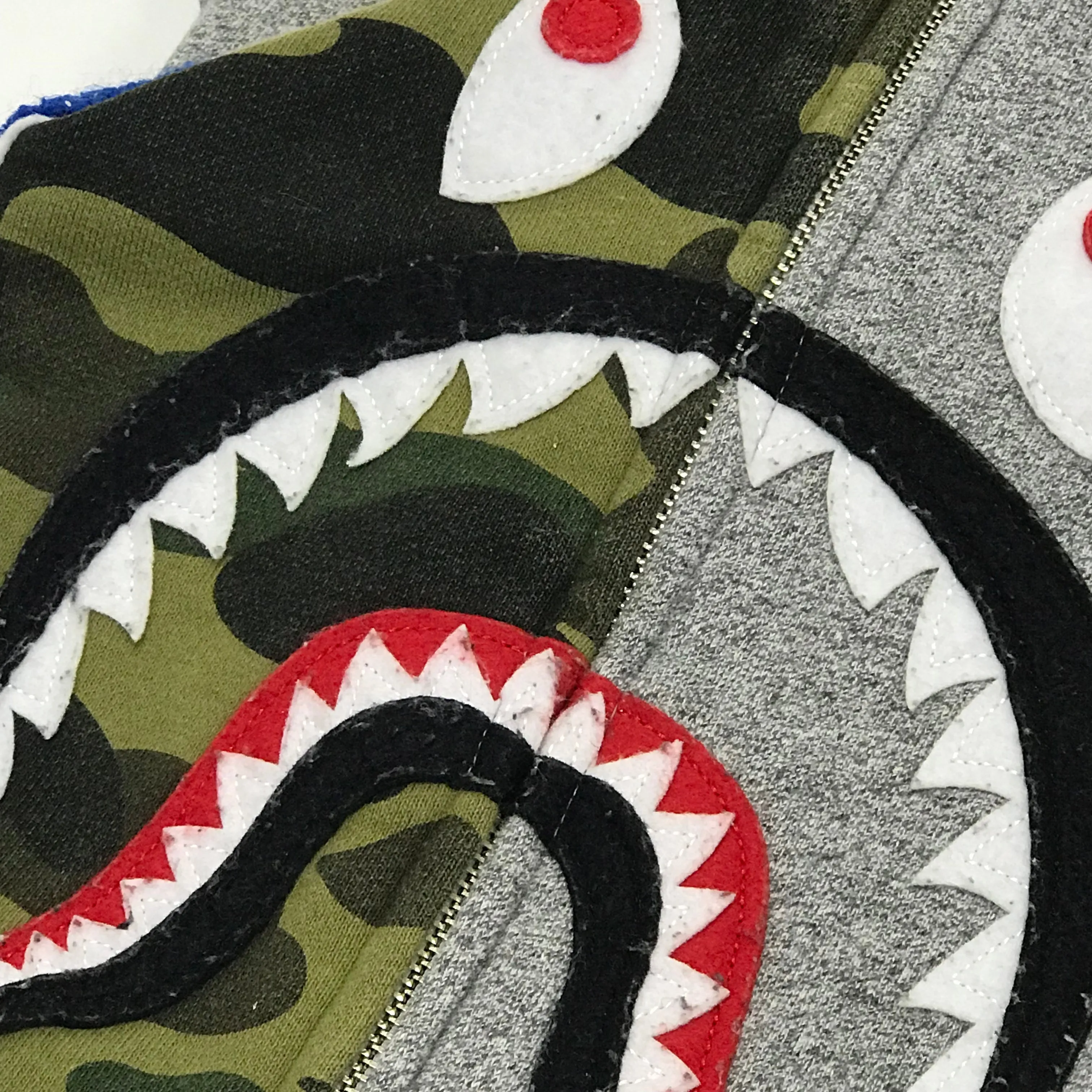 [M] A Bathing Ape Bape WGM Shark Full Zip Hoodie