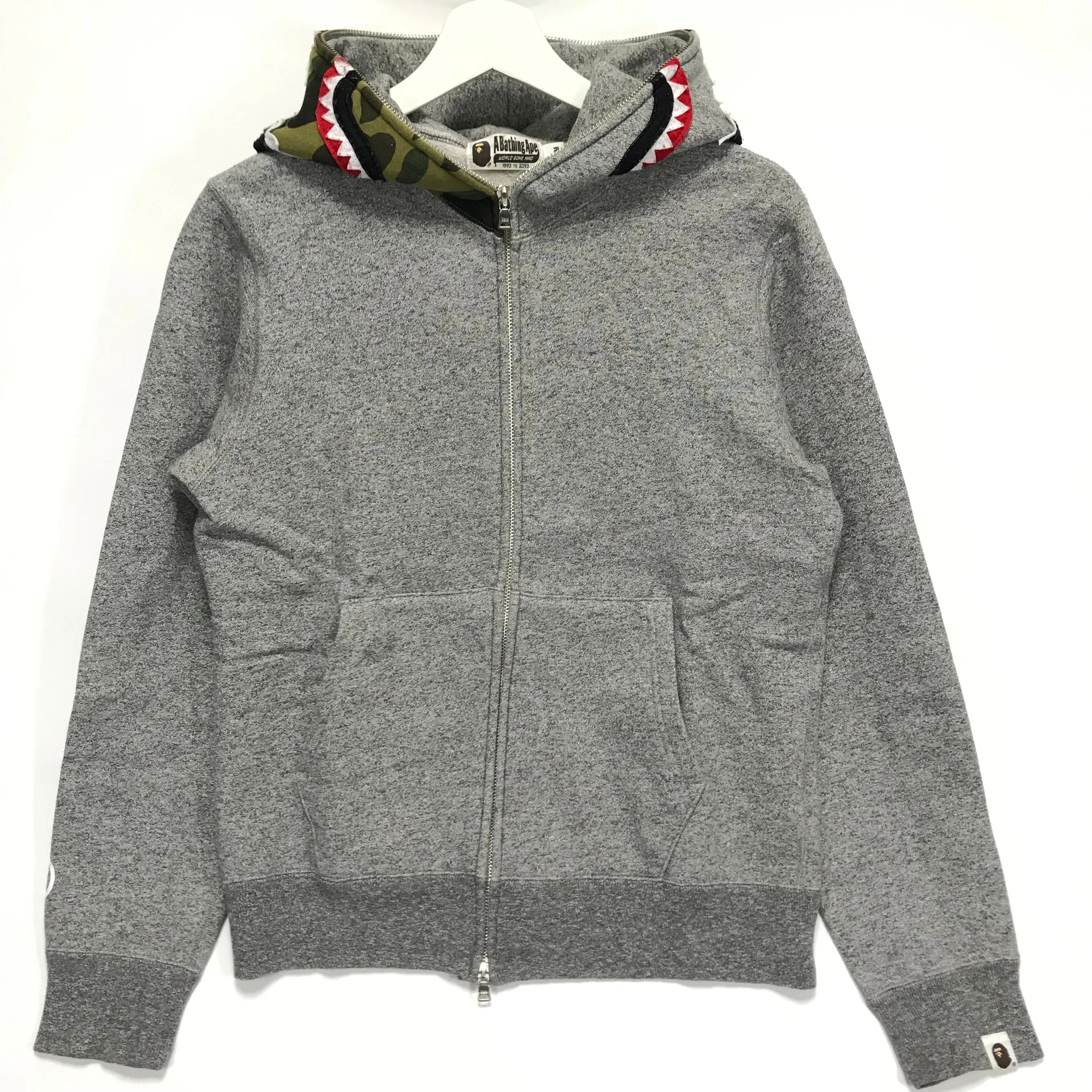 [M] A Bathing Ape Bape WGM Shark Full Zip Hoodie