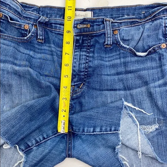 MADEWELL HiRise Skinny Custom Distressed Short