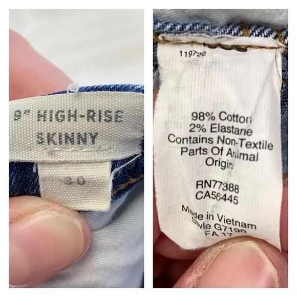 MADEWELL HiRise Skinny Custom Distressed Short