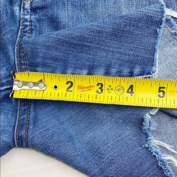 MADEWELL HiRise Skinny Custom Distressed Short