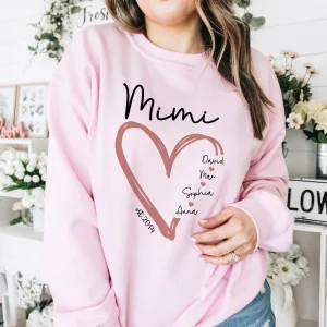 Mama Personalized Sweatshirt with Kids Names, Custom Names Mom Sweatshirt, Custom Mom Sweater, Personalized Mom Hoodie, Custom Gift for Mom