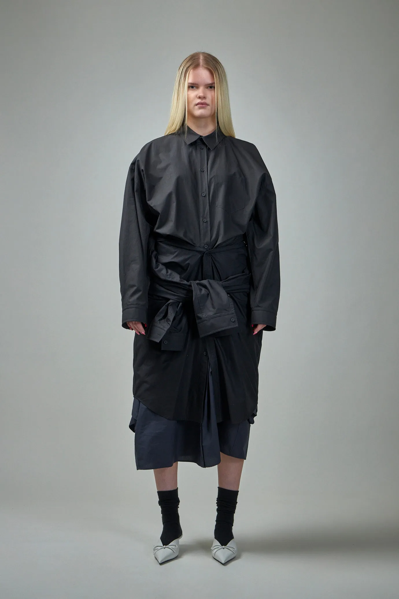 Maxi Patched Shirt Dress