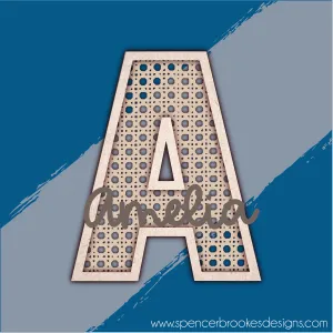 MDF Layered Rattan Letter and Name