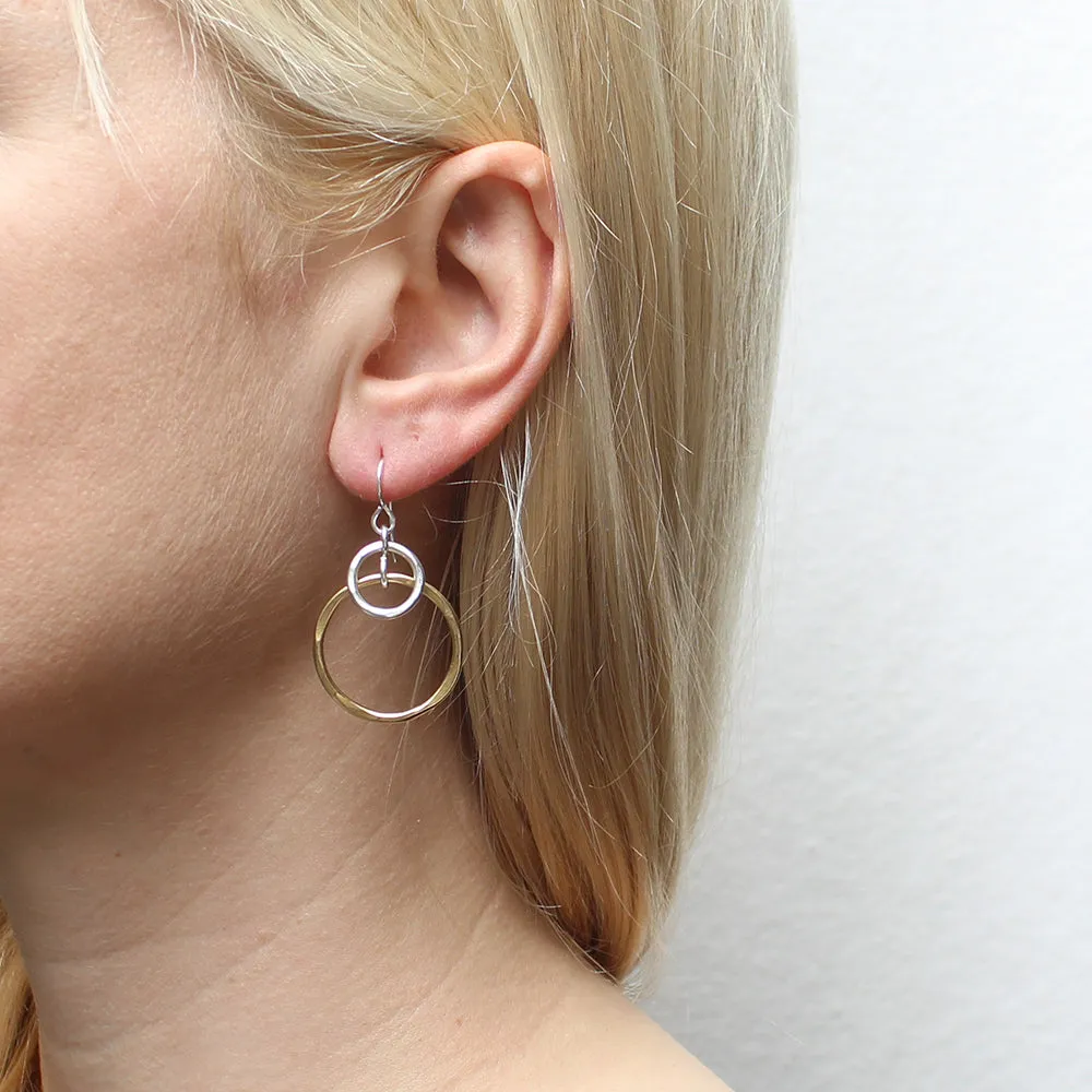 Medium Layered Rings Wire Earrings