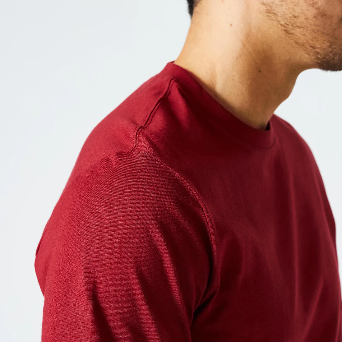 Men's Fitness T-Shirt 500 Essentials - Pale