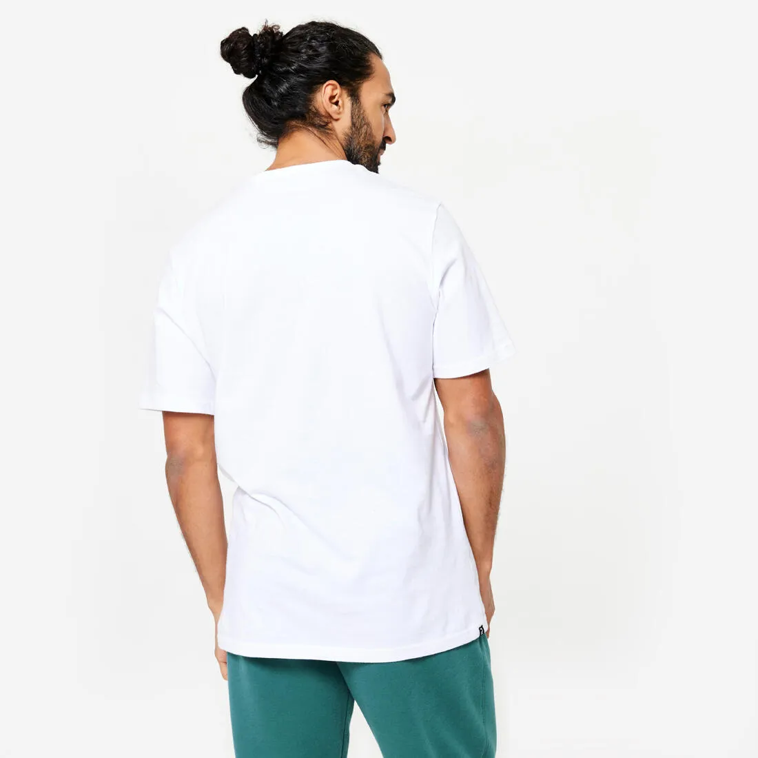 Men's Fitness T-Shirt 500 Essentials - Pale