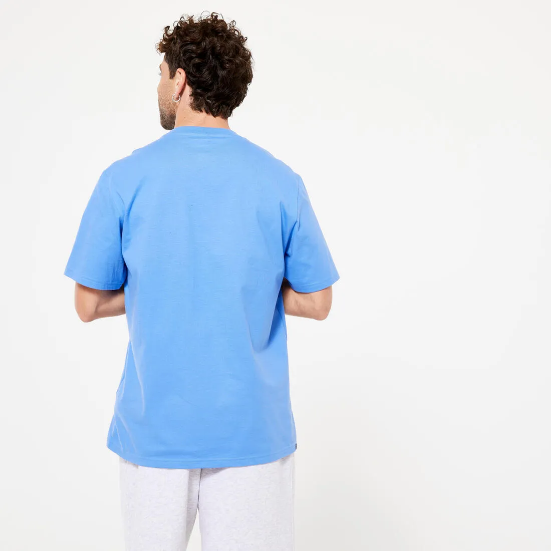 Men's Fitness T-Shirt 500 Essentials - Pale
