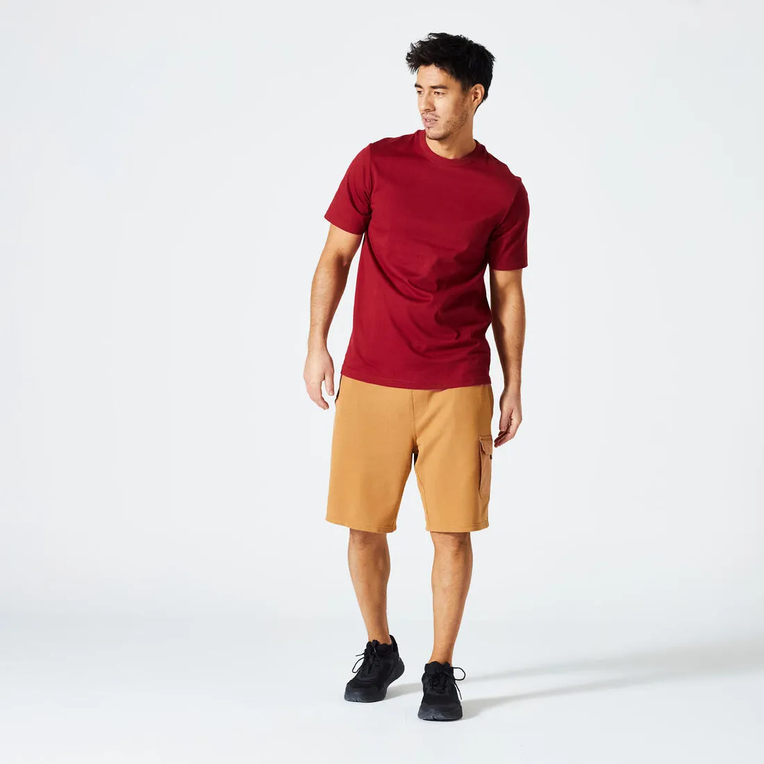Men's Fitness T-Shirt 500 Essentials - Pale