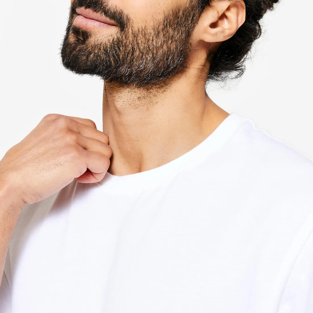 Men's Fitness T-Shirt 500 Essentials - Pale