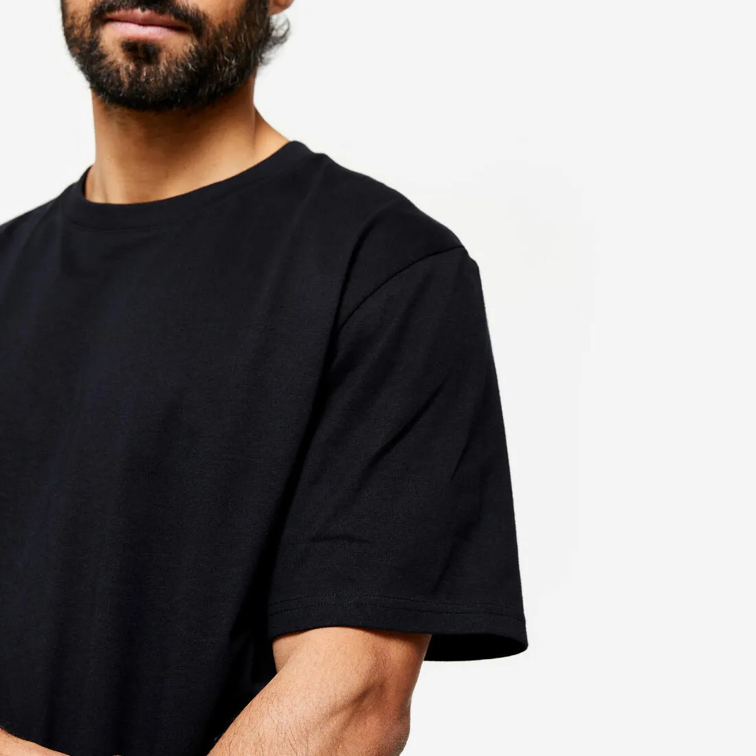 Men's Fitness T-Shirt 500 Essentials - Pale