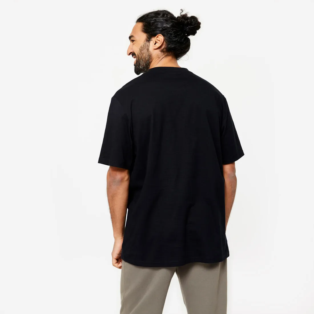 Men's Fitness T-Shirt 500 Essentials - Pale