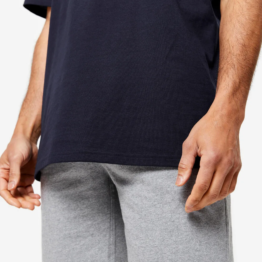 Men's Fitness T-Shirt 500 Essentials - Pale