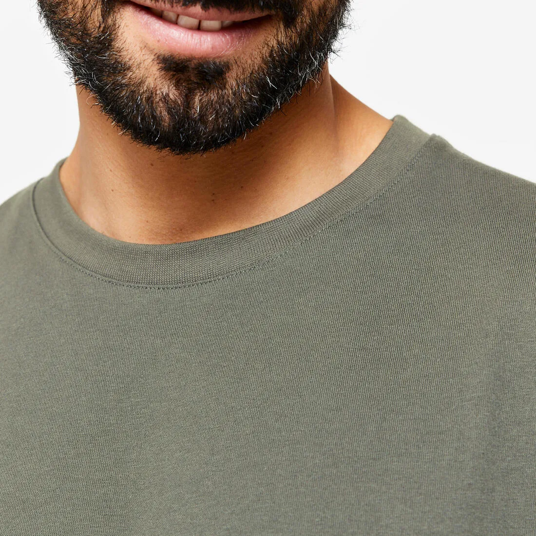 Men's Fitness T-Shirt 500 Essentials - Pale
