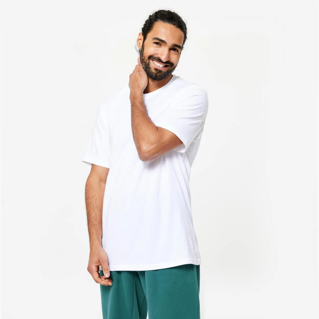Men's Fitness T-Shirt 500 Essentials - Pale