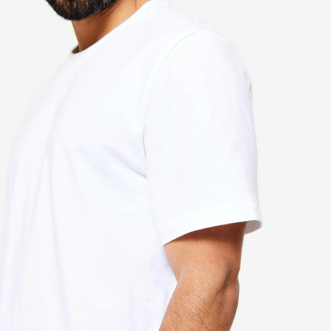 Men's Fitness T-Shirt 500 Essentials - Pale