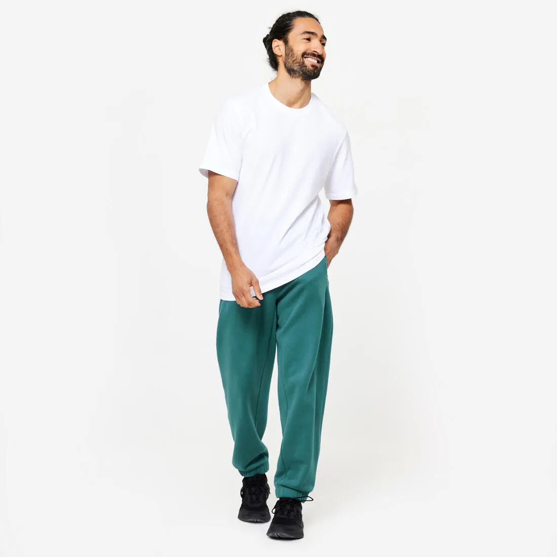 Men's Fitness T-Shirt 500 Essentials - Pale