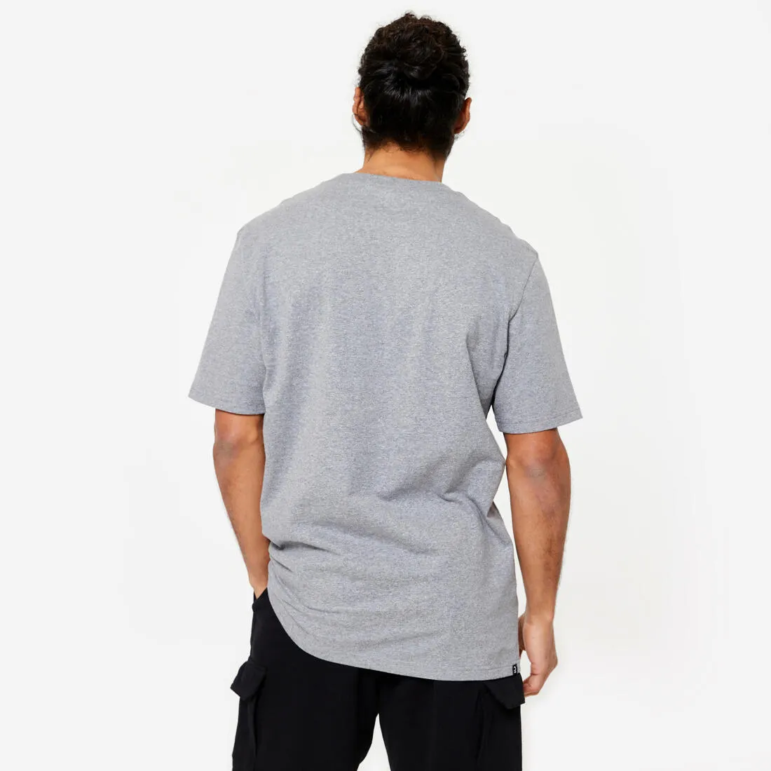 Men's Fitness T-Shirt 500 Essentials - Pale