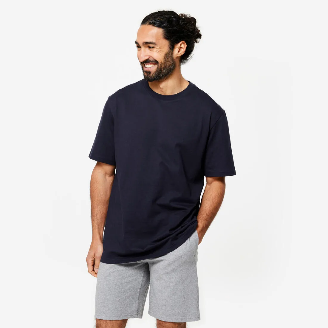 Men's Fitness T-Shirt 500 Essentials - Pale