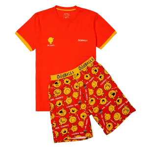 Mens Short Pyjamas - Mr Happy - Shorts & T-Shirt