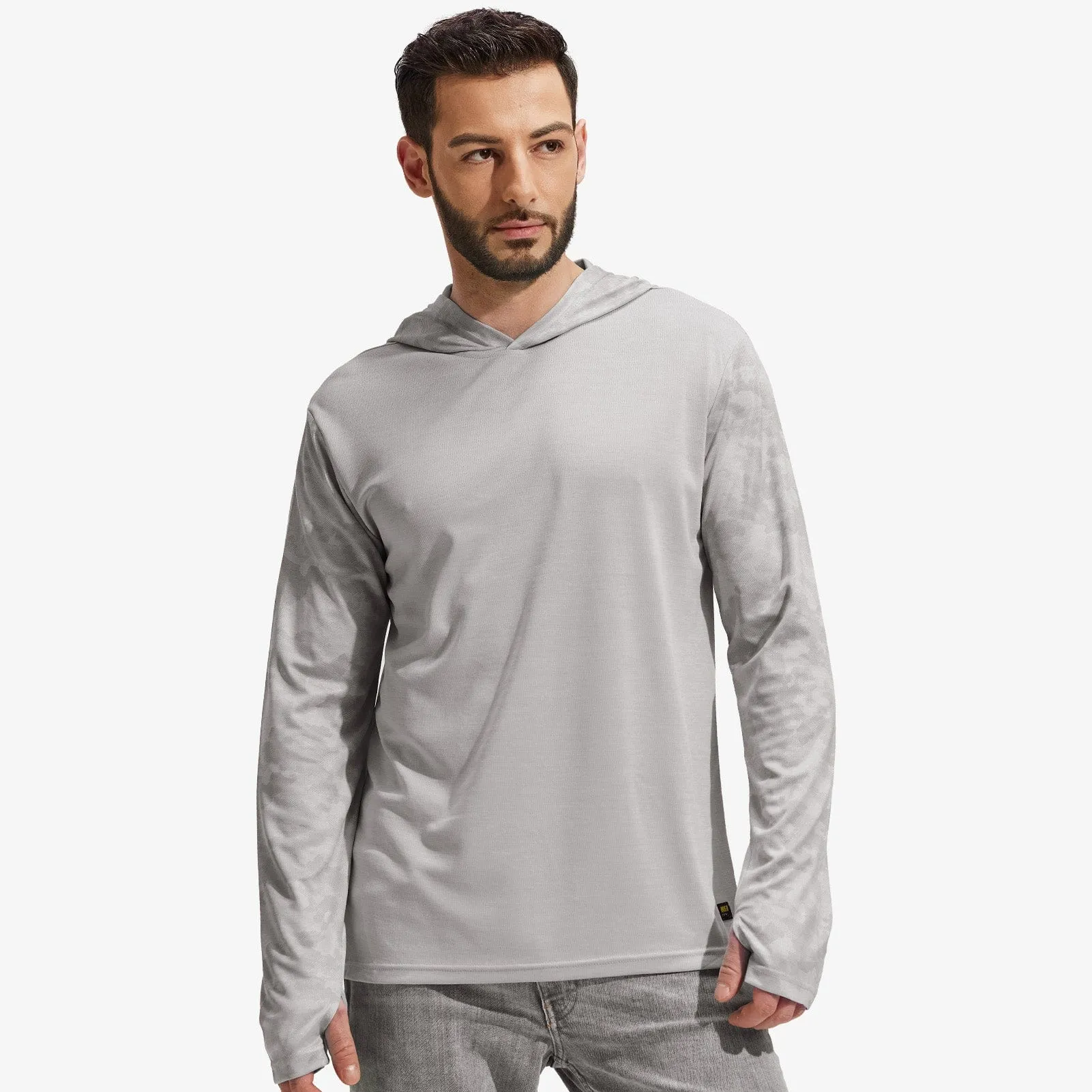 Men's UPF 50  Sun Protection Hoodie SPF Shirts with Thumbhole