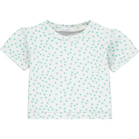 Mint Polka Dot Short Sleeve Top - Retired